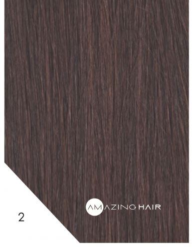 7pc Clip In #2 Chocolate Brown 16inch - Image 2