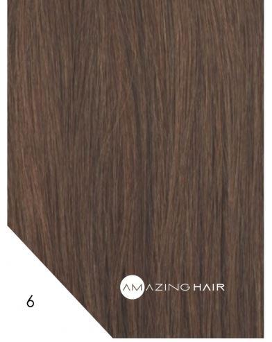 7pc Clip In #6 Light Brown 16 inch