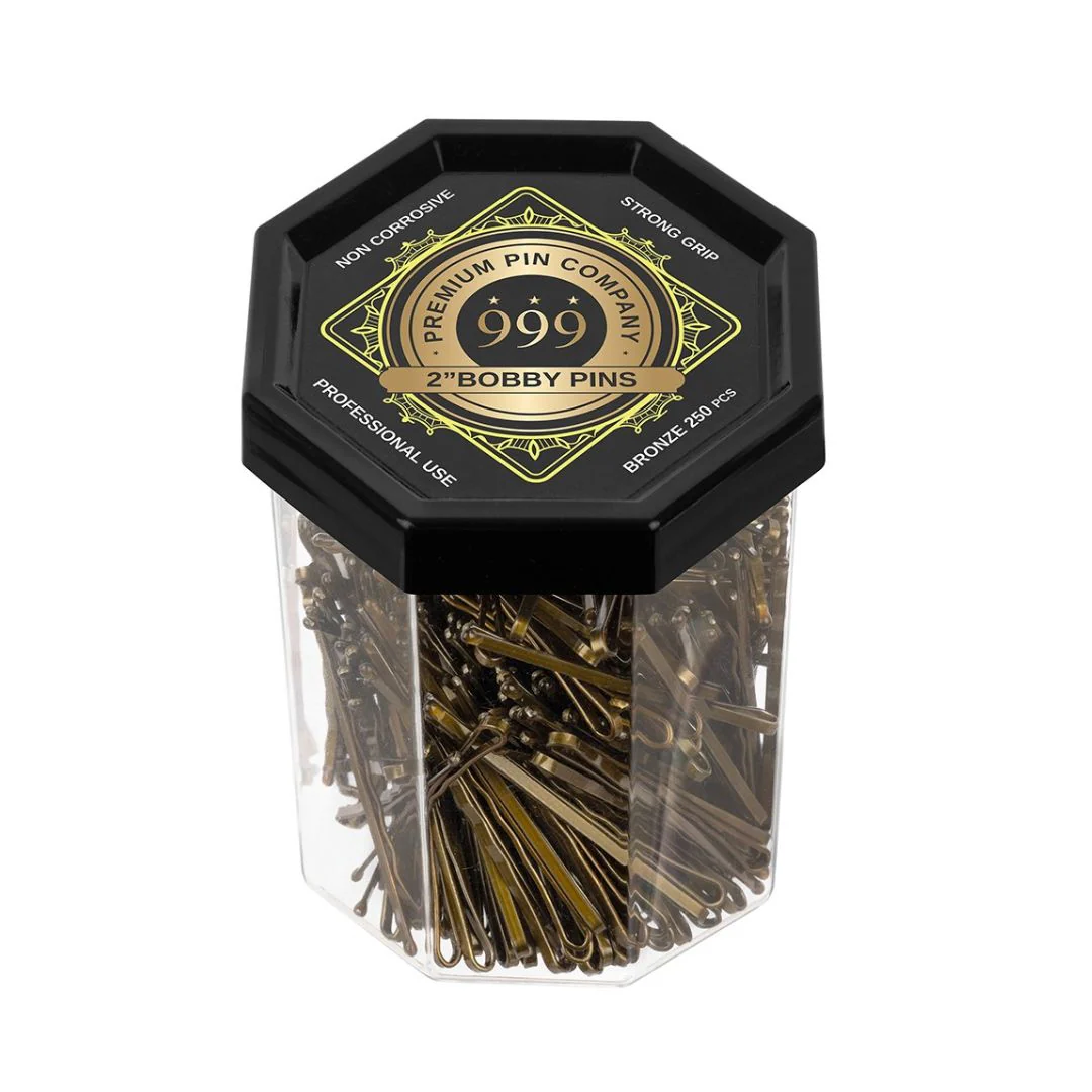 999 Bobby Pins Bronze 2 Inches 250pce