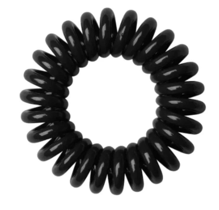 Black Twist Hair Ties 5pk - Image 2
