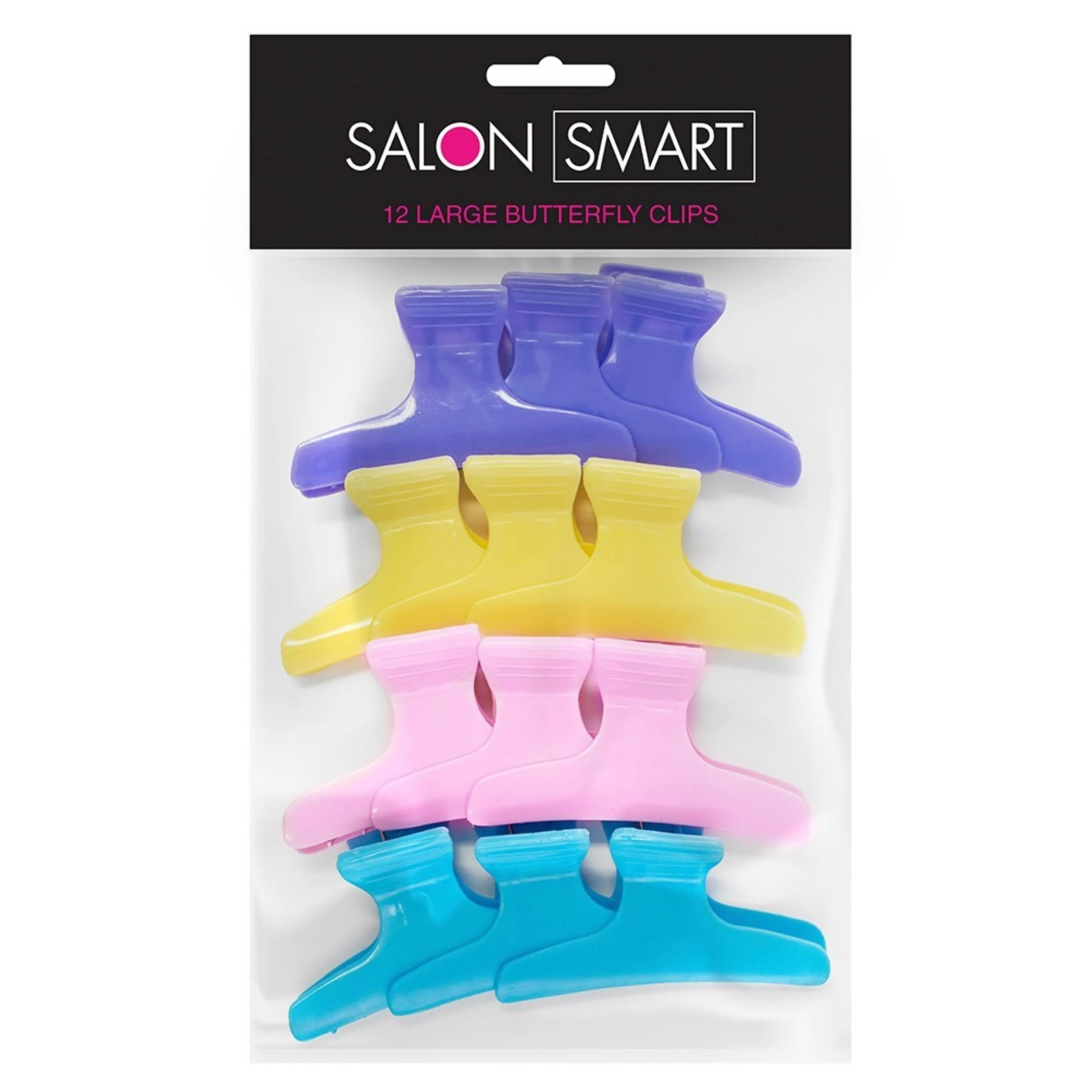 Butterfly Clamps Lge Pastel 12Pk - Image 2