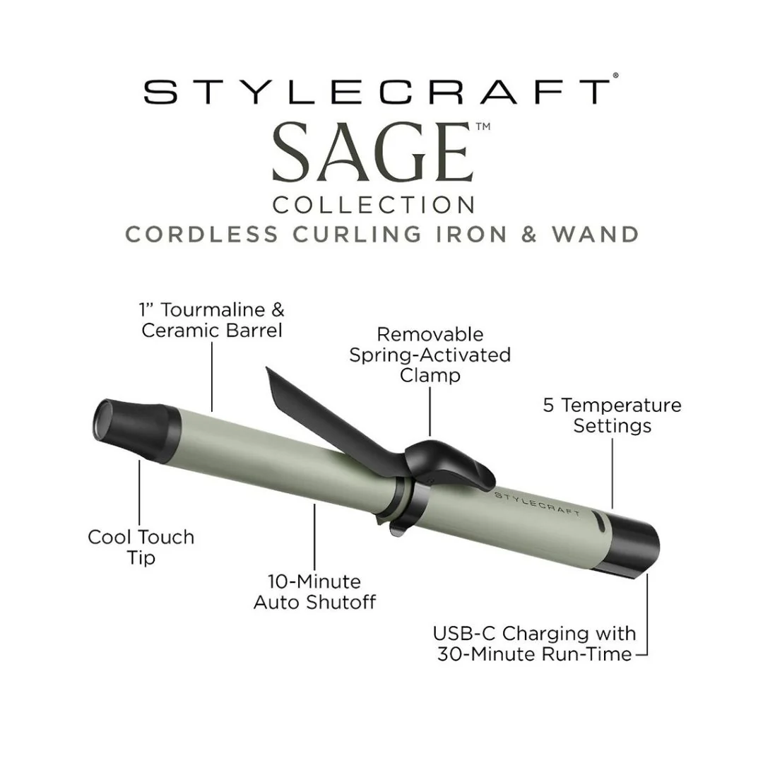 Cordless Curling Wand (Detachable Clip) - Image 2