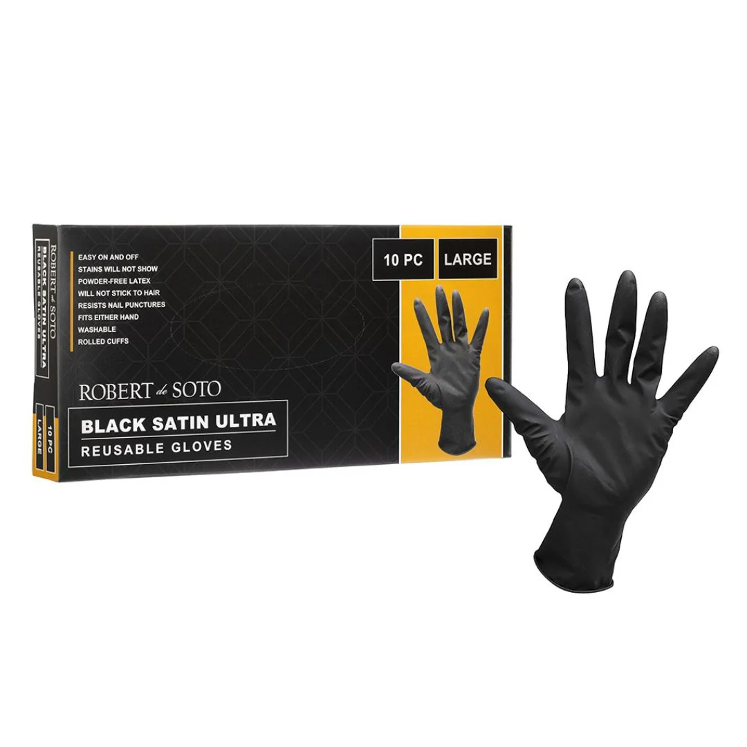 DeSOTO Gloves LGE 10pk Black Reusable