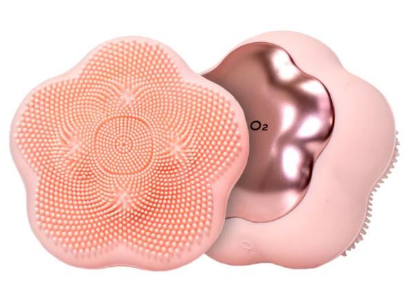 Facial Cleansing Flower Brush Pink