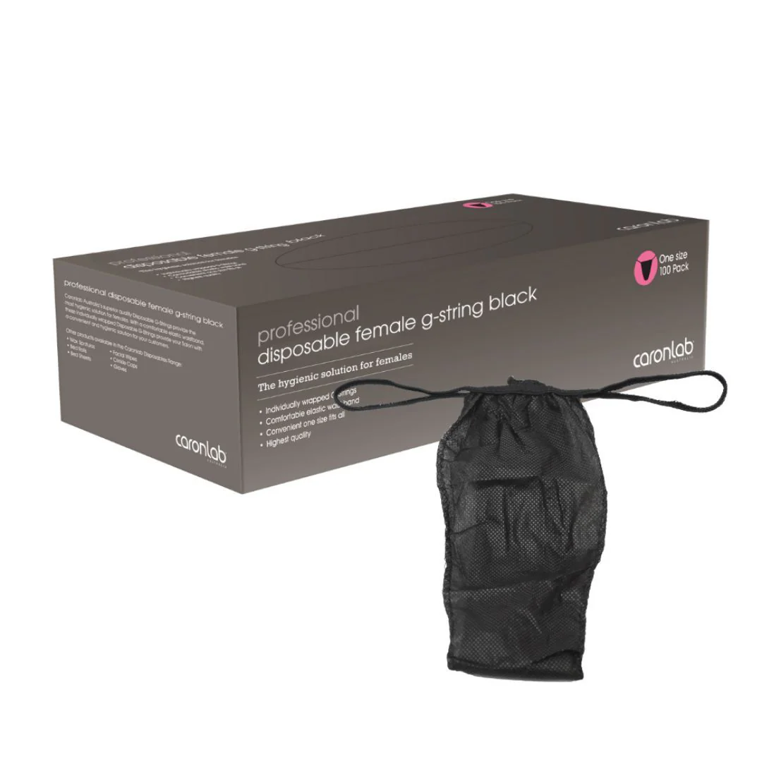 G-String Womens Black 100Pk