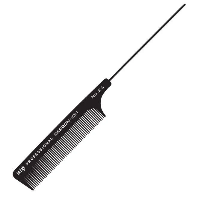 Hi Lift Metal Tail Comb Carbon No. 25