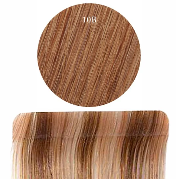 Human 14Inc Tape 10Pc Blonde 10B