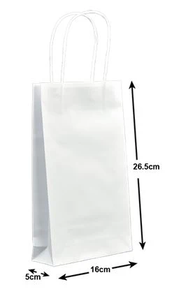 Medium Retail Paper Bag 50pk (White) - Image 2