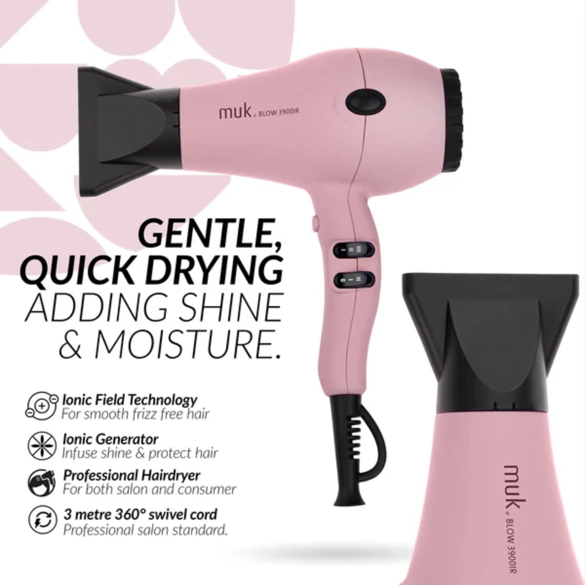 MUK Limited Edition Blow Dryer PINK - Image 2