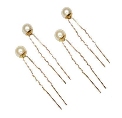 Queen Eliz Pearl Hair Pins 4pce - Image 2