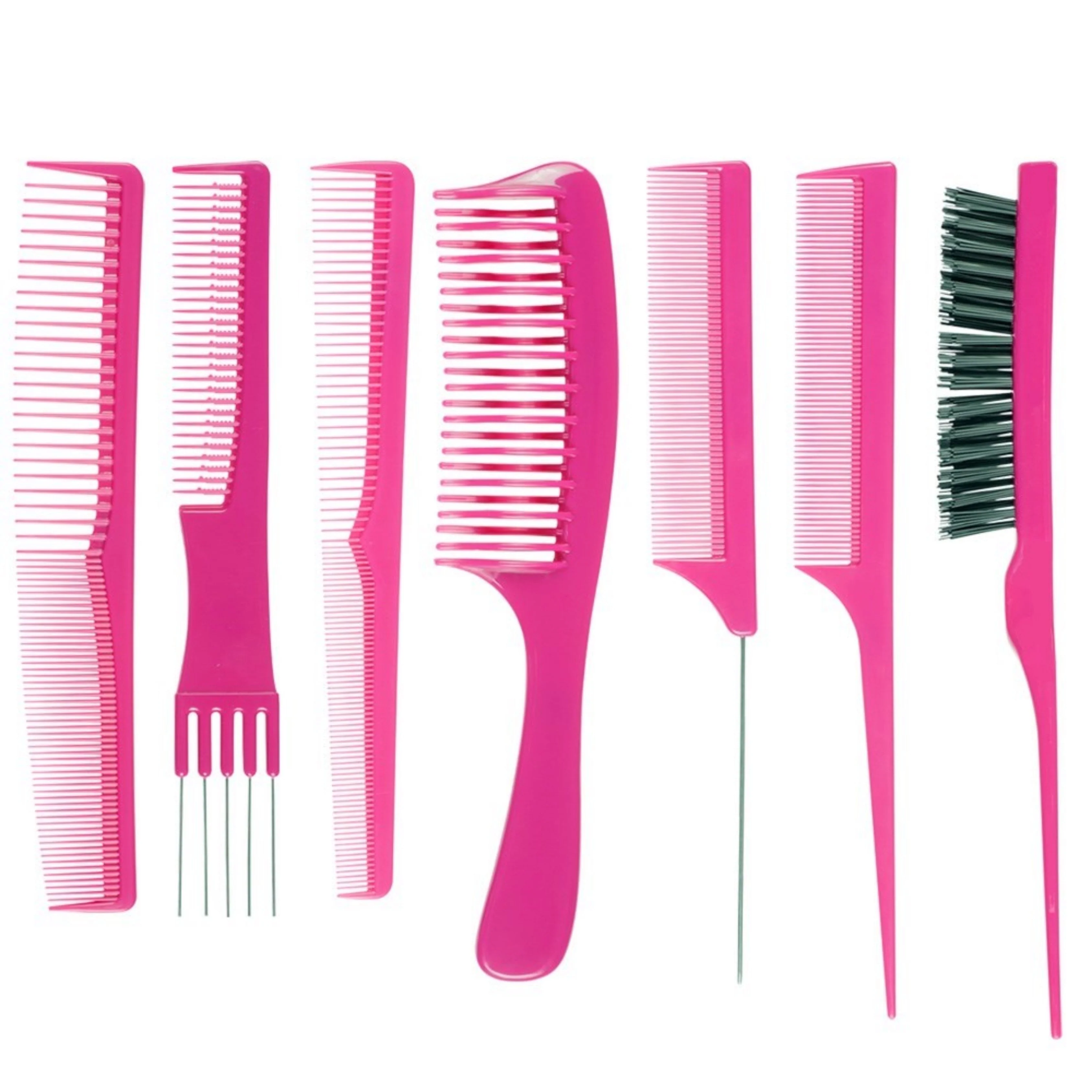 Salon Smart 8pce Comb Set - PINK - Image 2