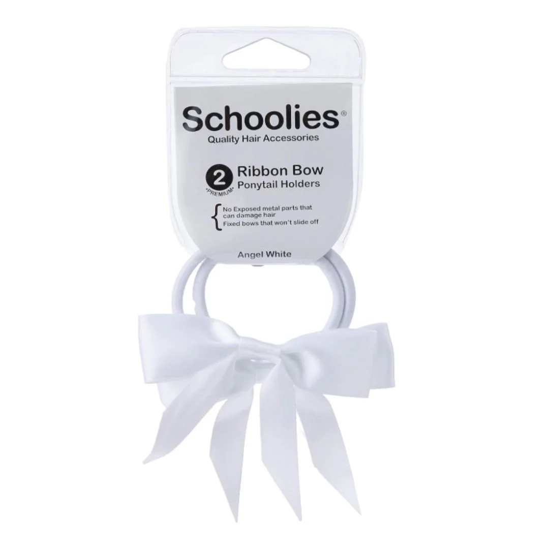 SC139 Ribbon Hair Ties White