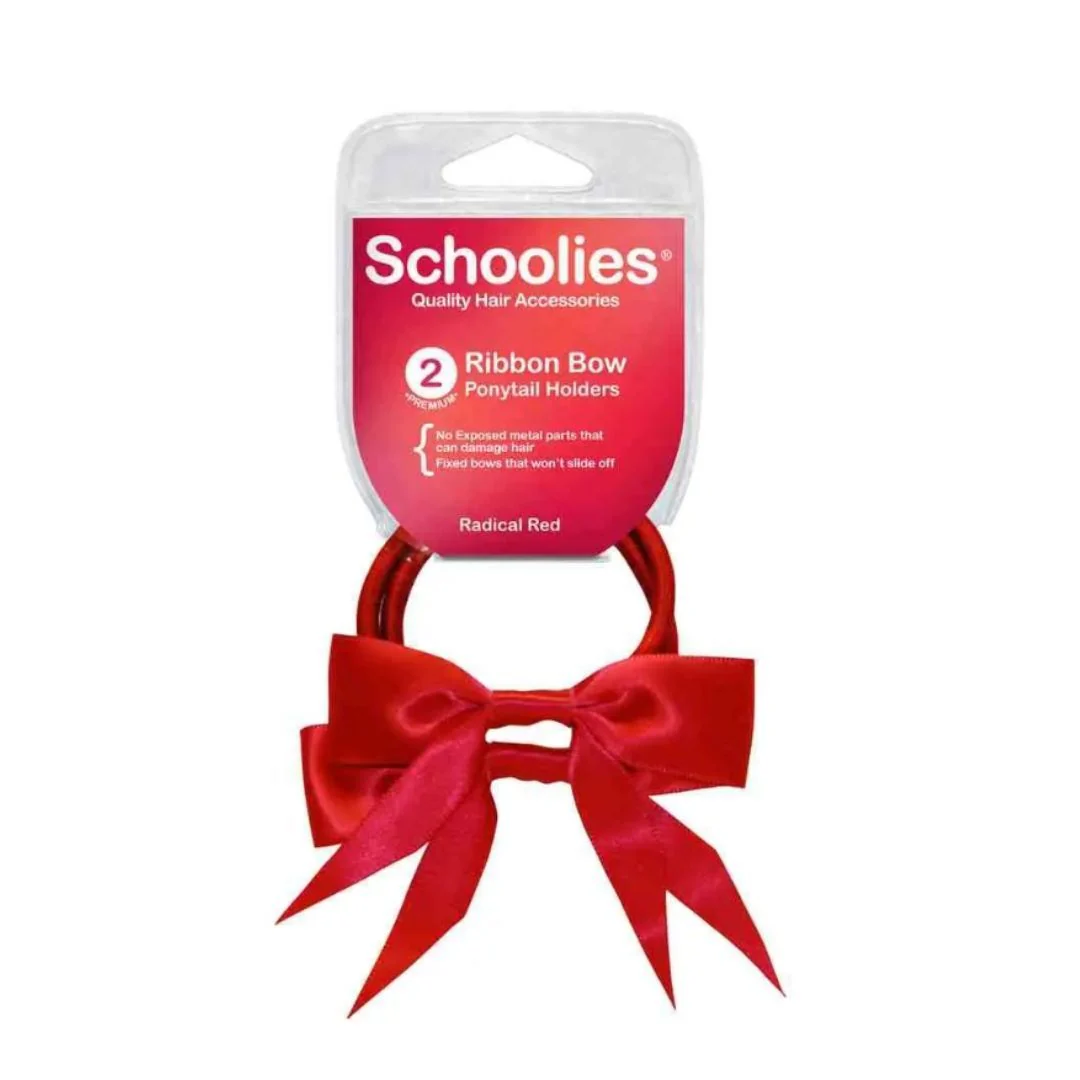 SC140 Ribbon Hair Ties Red
