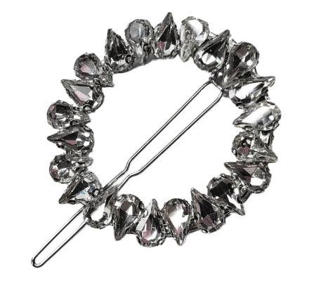 Sky Wheel Metal Hair Clip - Silver - Image 2