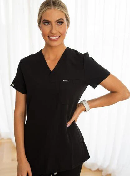 SpaWear Scrub Top Black - Image 3